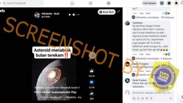 [HOAX] Rekaman Video Saat Asteroid Menabrak Bulan