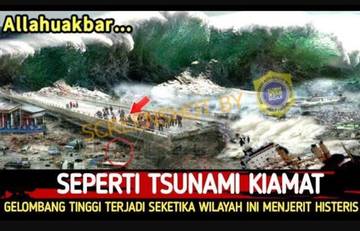 [HOAX] 3 Kota Pesisir Indonesia Dilahap Gelombang Tinggi