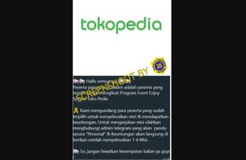 [HOAX] Grup WhatsApp untuk Program Afiliate Tokopedia