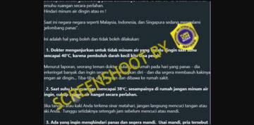 [HOAX] Bahaya Gelombang Panas di Indonesia, Malaysia, dan Singapura