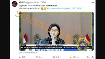 Hoaks Gaji Ke-13 PNS Akan Dihentikan