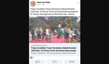 [HOAX] Pesta Pernikahan Menelan 25 Orang Korban Jiwa di China