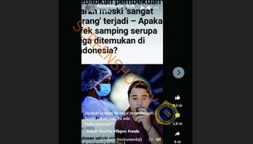 [HOAX] Vaksin AstraZeneca Terkait Agenda Lenyapnya Seluruh Manusia