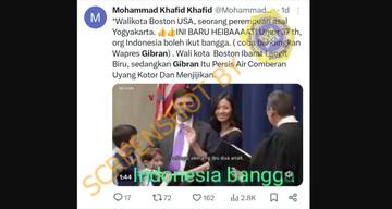 [HOAX] Walikota Boston Asal Yogyakarta Indonesia