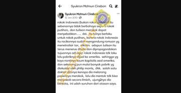 [HOAX] Rokok Kretek Lebih Aman daripada Rokok Putih