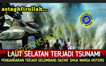 [HOAX] Tsunami di Laut Selatan Pangandaran
