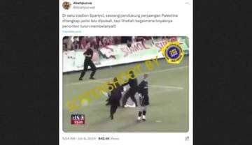 [HOAX] Pendukung Perjuangan Palestina Ditangkap dan Dipukuli di Stadion Spanyol
