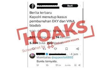 [HOAX] Kasus Vina Cirebon Ditutup oleh Kapolri