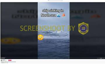 [HOAX] Video Kapal Pesiar Tenggelam di Laut Utara