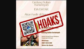 [HOAX] Poster Pengobatan Ida Dayak di Gedung Sultan Suriansyah