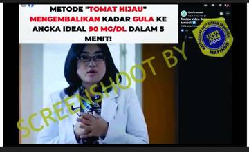 [HOAX] Tomat Hijau Stabilkan Gula Darah Secara Instan
