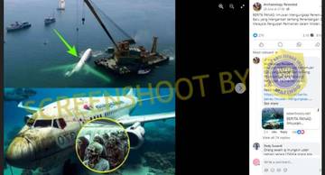[HOAX] Foto Penemuan Bangkai Pesawat Malaysia Airlines MH370
