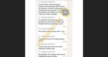 [HOAX] Gunung Ciremai akan Meletus dalam 14 Jam