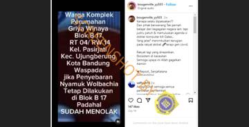 [HOAX] Nyamuk Wolbachia Agenda Bill Gates Disebarkan di Ujungberung