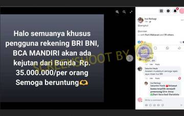[HOAX] Inul Berbagi 35 Juta untuk Pengguna Berbagai Bank