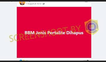 [HOAX] Pemerintah Hapus BBM Pertalite