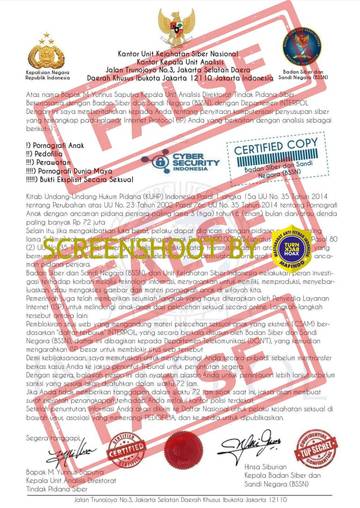 [HOAX] Surat dari Kantor Unit Kejahatan Siber Nasional
