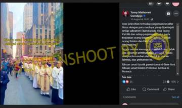 [HOAX] Umat Katolik di New York Protes Olimpiade Paris 2024