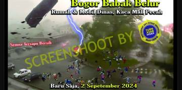 [HOAX] Bogor Diterjang Angin Kencang Menghancurkan Semua