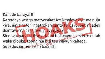 [HOAX] Aksi Teror Ninja Ketuk Pintu di Tasikmalaya
