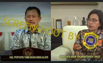 [HOAX] Sri Mulyani tentang Obat Herbal Rekomendasi Dokter Terawan
