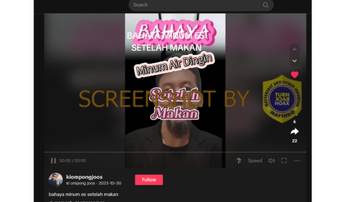 [HOAX] Minum Air Es Setelah Makan Sebabkan Kanker