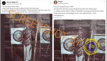 [HOAX] Potret Orang Amerika Pertama dalam Tradisi Jawa