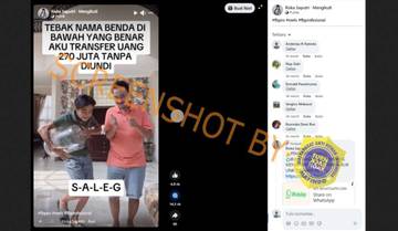 [HOAX] Kuis Tebak Kata Ruben Onsu Hadiah Rp270 Juta