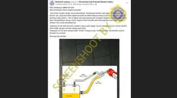 [HOAX] Isi Penuh BBM Dapat Merusak Mobil