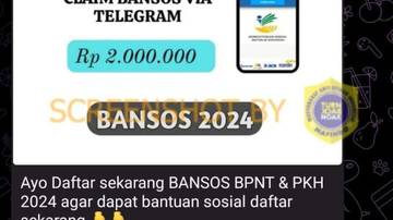 [HOAX] Tautan Pendaftaran Bansos BPNT dan PKH