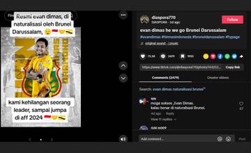 [HOAX] Evan Dimas Resmi Dinaturalisasi ke Brunei Darussalam