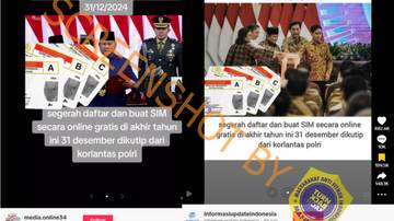 [HOAX] Prabowo Umumkan Pembuatan SIM Online Gratis