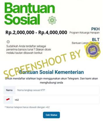 [HOAX] Tautan Pengecekan Bansos