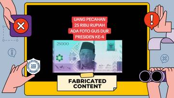 [HOAX] Uang Rp25.000 Bergambar Gus Dur