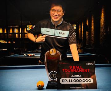 Pebiliar Kevin Juarai 9 Ball Tournament di Bandung 