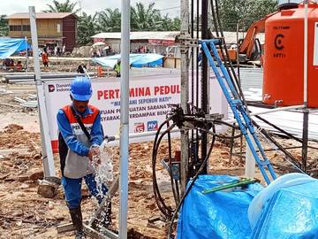 Pertamina Elnusa Bangun Sumur Air Bersih Korban Sumatra