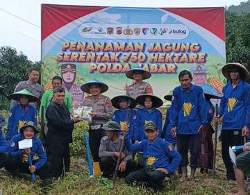 Polantas Majalengka Tanam Jagung Dukung Swasembada Pangan