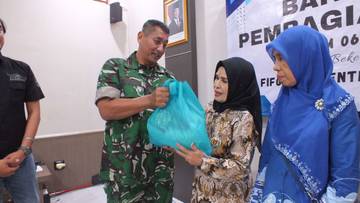 Kodim 0614 Cirebon Bagikan Sembako untuk Anggota Pepabri
