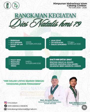 Milad Ke-79 HMI Cabang Cirebon, Ini Agendanya