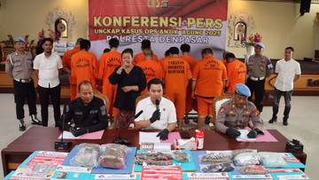Ops Antik Agung 2025: Polresta Denpasar Amankan 35 Pelaku Narkoba, Salah Satunya Menggunakan Modus Cor Semen