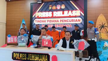 Residivis Kambuhan Kembali Beraksi, Puluhan Barang Bukti Diamankan Polres Jembrana