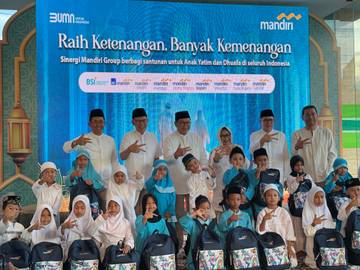 Bank Mandiri Group Santuni 57.600 Anak Yatim, Dhuafa dan Lansia serta 668 Yayasan di Bali Nusra