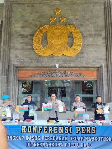 Polda Bali Gagalkan Penyelundupan Kokain Jaringan Internasional