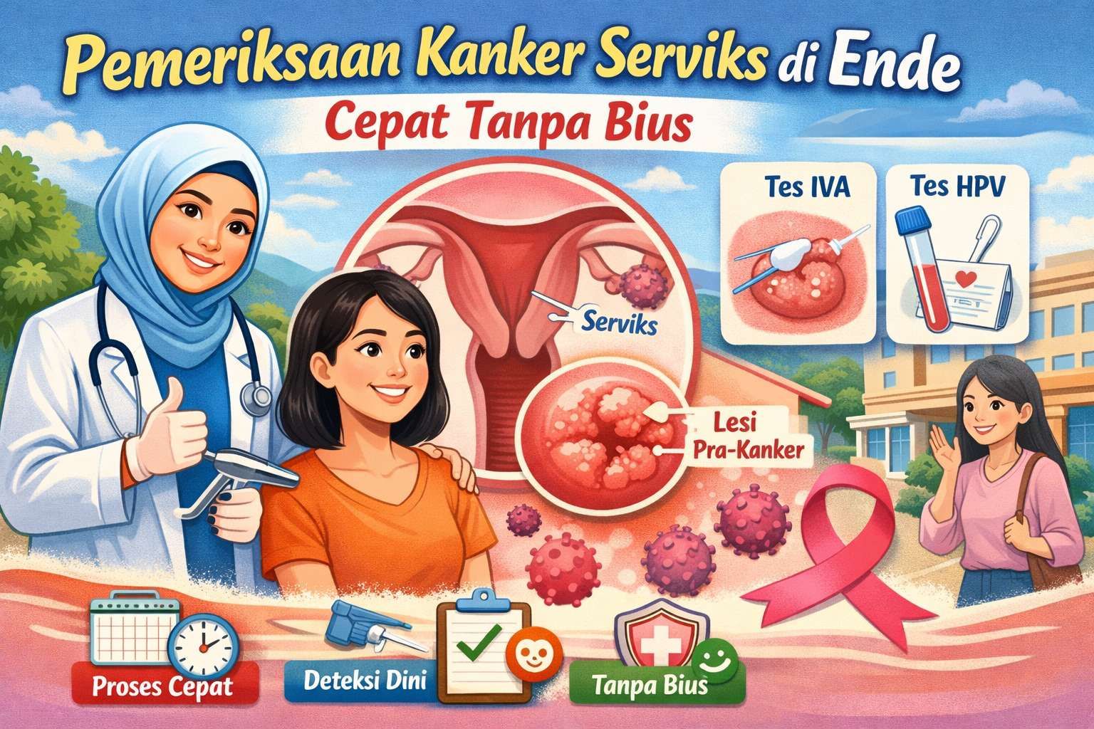 Pemeriksaan Kanker Serviks di Ende Cepat Tanpa Bius