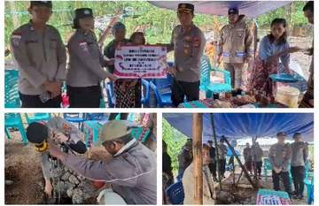 Polres Manggarai Serahkan Bantuan Pembangunan Rumah Layak Huni 