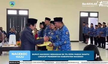 Bupati Nagekeo Serahkan SK 174 PPPK Paruh Waktu