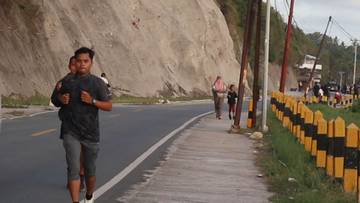 Ruas Jalan Pantai Ndao Jadi Lokasi Olahraga Favorit