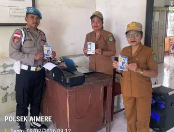 Polsek Aimere Sosialisasi Pengaduan Masyarakat Berbasis QR Code