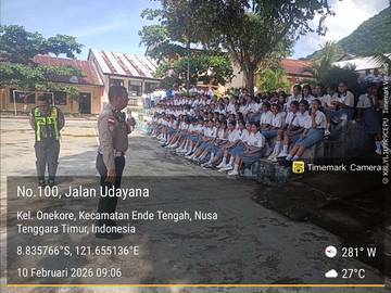 Satlantas Polres Ende Edukasi Pelajar Tertib Berlalu Lintas