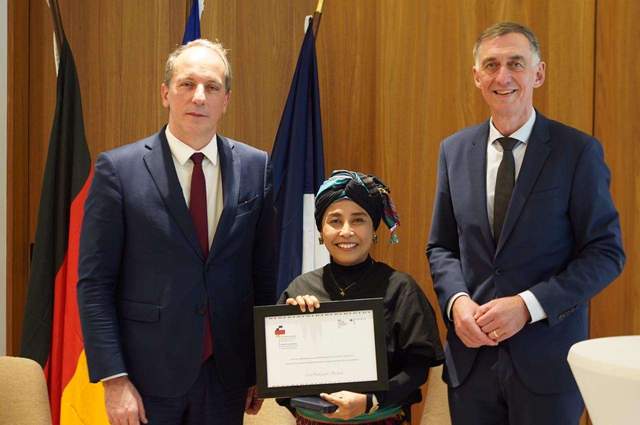 Ruby Kholifah Receives Franco-German Human Rights Prize